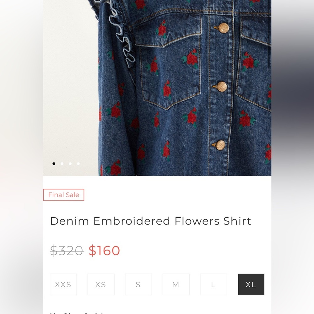 FARM Rio Denim Jacket NWT - Picture 7 of 8